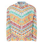 Colorful Tribal Bomber Jacket - Vibrant Chevron Coat 1 Colorful Tribal Bomber Jacket Vibrant Chevron Coat