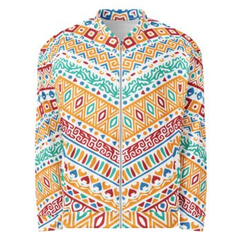 Colorful Tribal Bomber Jacket Vibrant Chevron Coat
