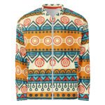 Tribal Stripe Bomber Jacket - Colorful Boho Geometric Coat 1 Tribal Stripe Bomber Jacket Colorful Boho Geometric Coat