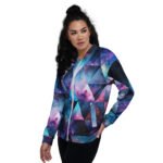 Galaxy Triangle Bomber Jacket Cosmic Geometric Coat