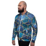 Galaxy Cube Bomber Jacket Cosmic 3d Geometric Coat