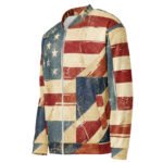 Vintage American Flag Bomber Jacket Distressed Usa