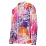 Colorful Grunge Bomber Jacket Abstract Floral Coat
