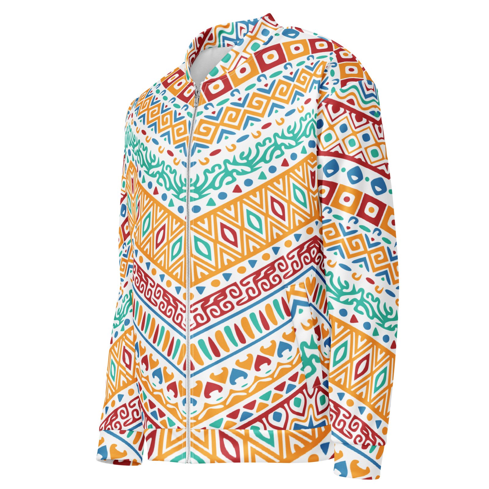 Colorful Tribal Bomber Jacket Vibrant Chevron Coat Colorful Tribal Bomber Jacket Vibrant Chevron Coat