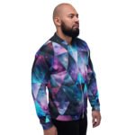 Galaxy Triangle Bomber Jacket Cosmic Geometric Coat