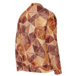 Earthy Triangle Bomber Jacket Warm Geometric Coat