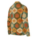 Earthy Hexagon Bomber Jacket Geometric Coat