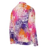 Colorful Grunge Bomber Jacket Abstract Floral Coat
