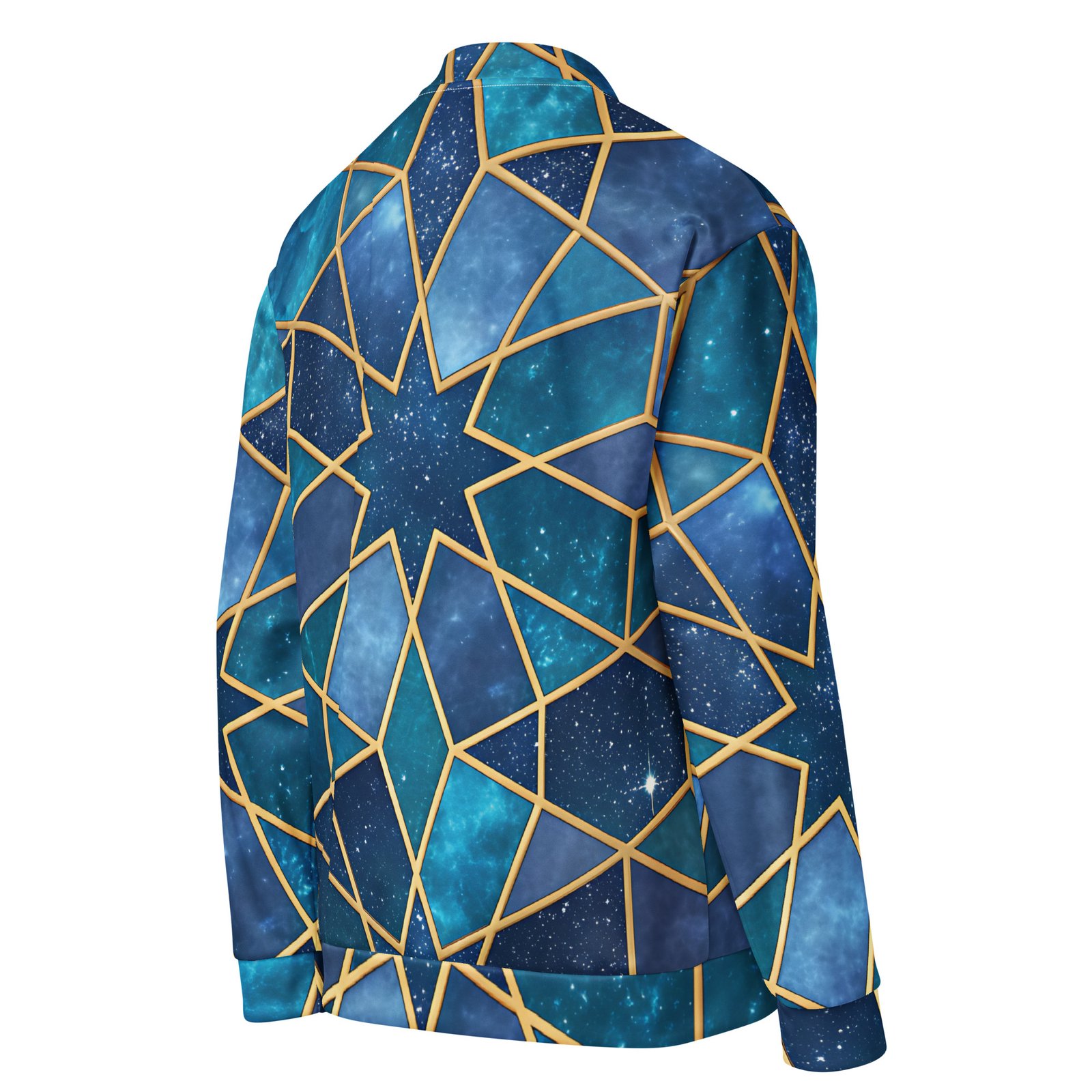 Galaxy Cube Bomber Jacket Cosmic 3d Geometric Coat Galaxy Cube Bomber Jacket Cosmic 3d Geometric Coat