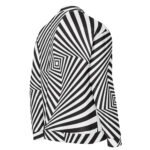Optical Illusion Bomber Jacket Black White Geometric