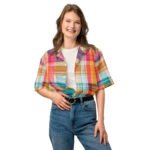 Colorful Madras Button Shirt Vibrant Plaid Summer Style