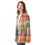 Colorful Madras Button Shirt Vibrant Plaid Summer Style