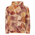 Earthy Triangle Hoodie Warm Geometric Sweatshirt