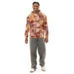 Earthy Triangle Hoodie Warm Geometric Sweatshirt