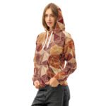 Earthy Triangle Hoodie Warm Geometric Sweatshirt