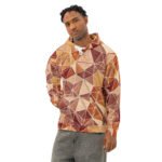Earthy Triangle Hoodie Warm Geometric Sweatshirt