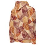 Earthy Triangle Hoodie Warm Geometric Sweatshirt