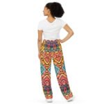 Celtic Knot Wide Leg Pants Rainbow Interwoven Trousers