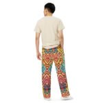 Celtic Knot Wide Leg Pants Rainbow Interwoven Trousers