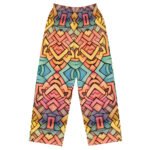 Celtic Knot Wide Leg Pants Rainbow Interwoven Trousers