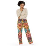 Celtic Knot Wide Leg Pants Rainbow Interwoven Trousers