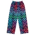 Colorful Celtic Knot Wide Leg Pants Vibrant Trousers