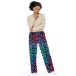 Colorful Celtic Knot Wide Leg Pants Vibrant Trousers