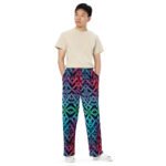 Colorful Celtic Knot Wide Leg Pants Vibrant Trousers