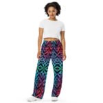 Colorful Celtic Knot Wide Leg Pants Vibrant Trousers