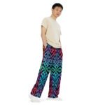 Colorful Celtic Knot Wide Leg Pants Vibrant Trousers