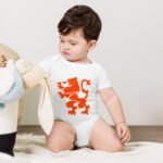 Dutch Lion Baby One Piece Orange Netherlands Design