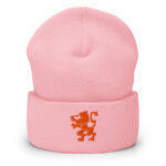 Dutch Lion Beanie Orange Netherlands Embroidered Hat