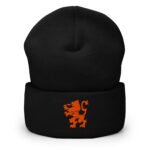 Dutch Lion Beanie Orange Netherlands Embroidered Hat