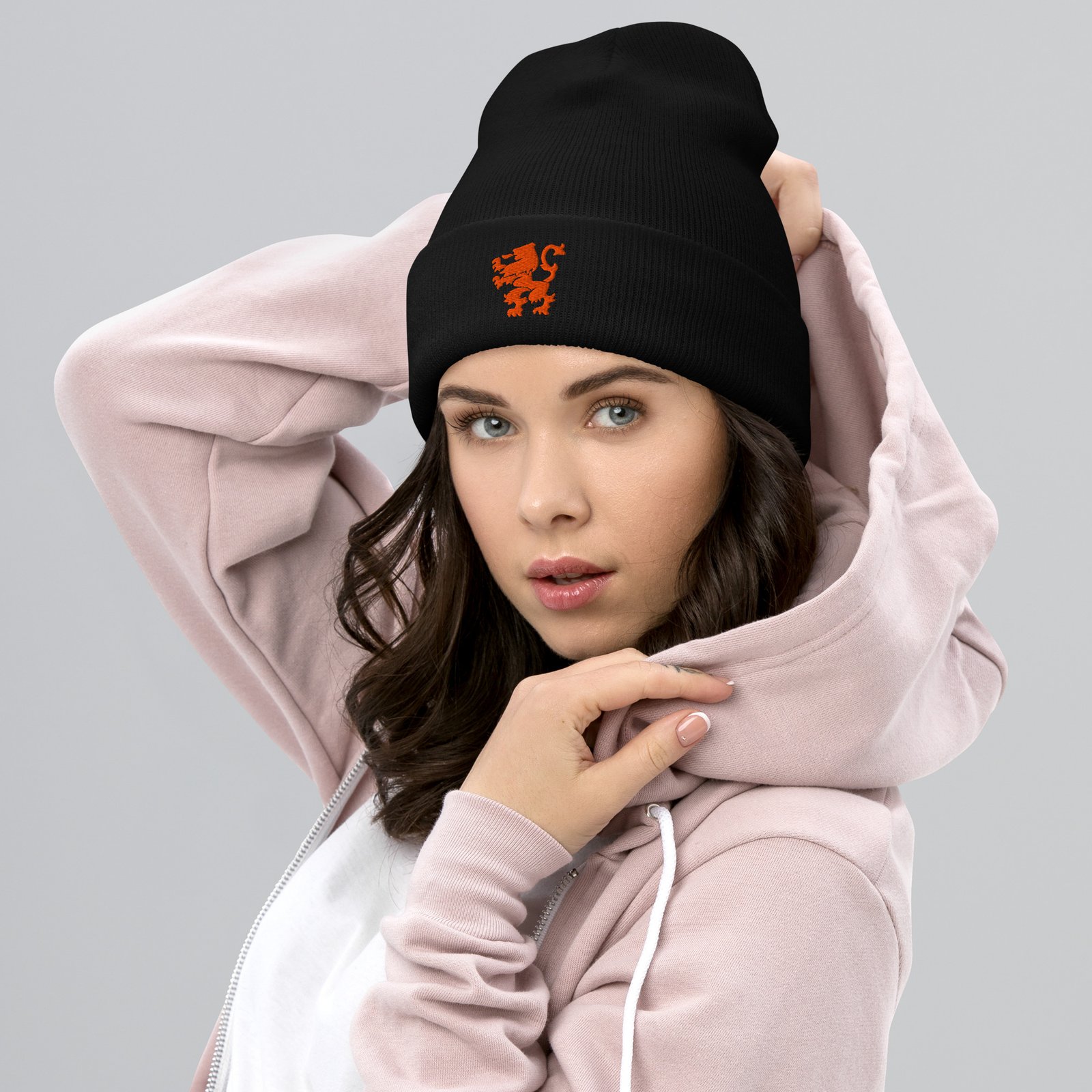 Dutch Lion Beanie Orange Netherlands Embroidered Hat Dutch Lion Beanie Orange Netherlands Embroidered Hat