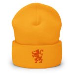 Dutch Lion Beanie Orange Netherlands Embroidered Hat