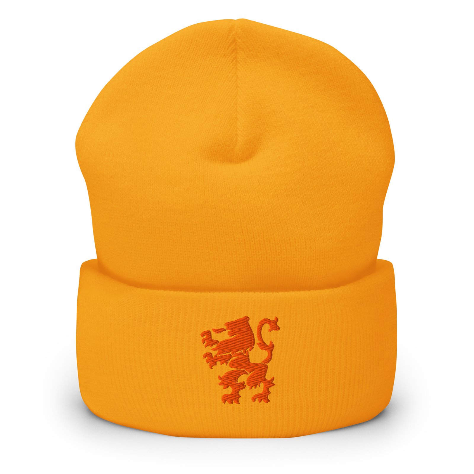 Dutch Lion Beanie Orange Netherlands Embroidered Hat Dutch Lion Beanie Orange Netherlands Embroidered Hat