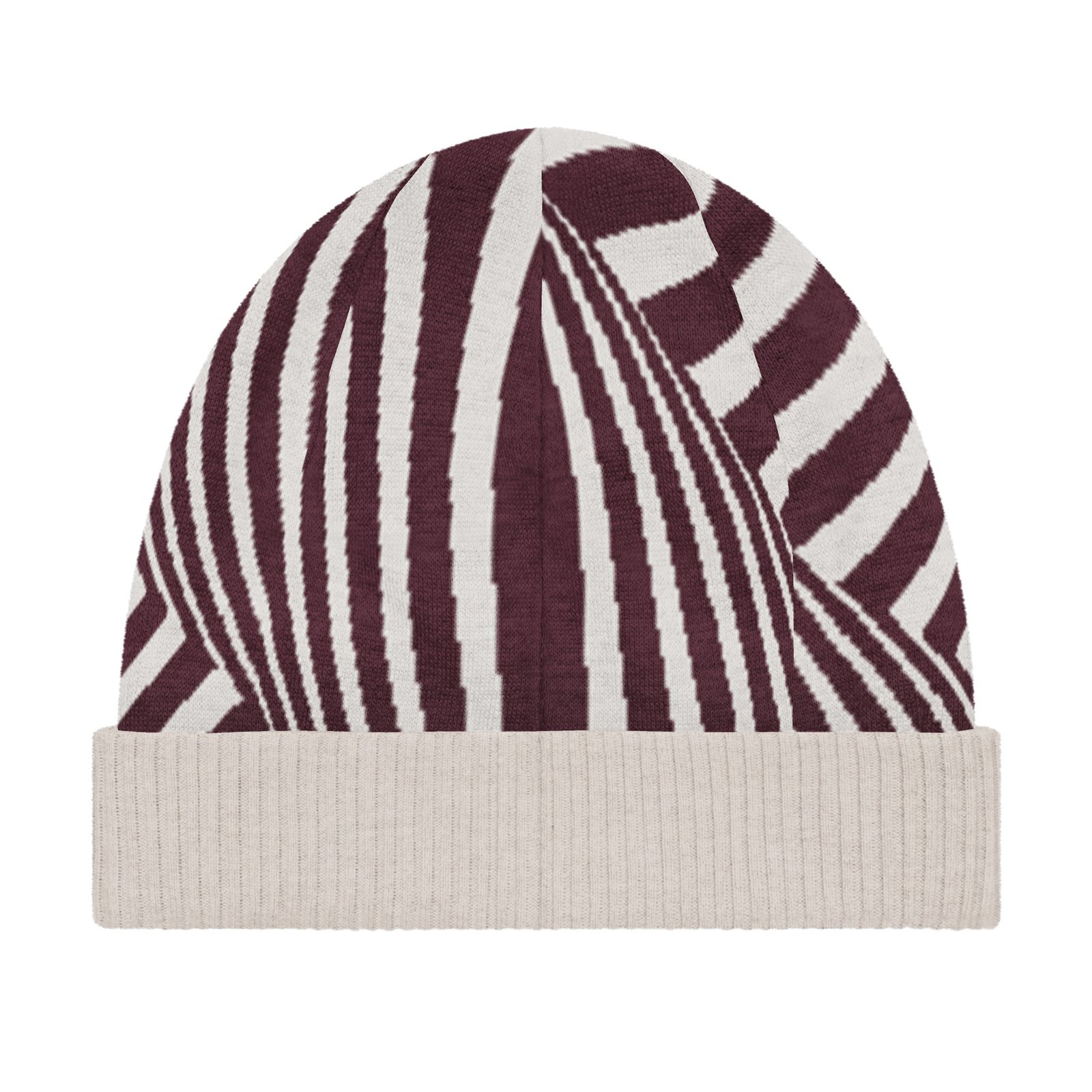 Black White Geometric Beanie Optical Illusion Hat Black White Geometric Beanie Optical Illusion Hat