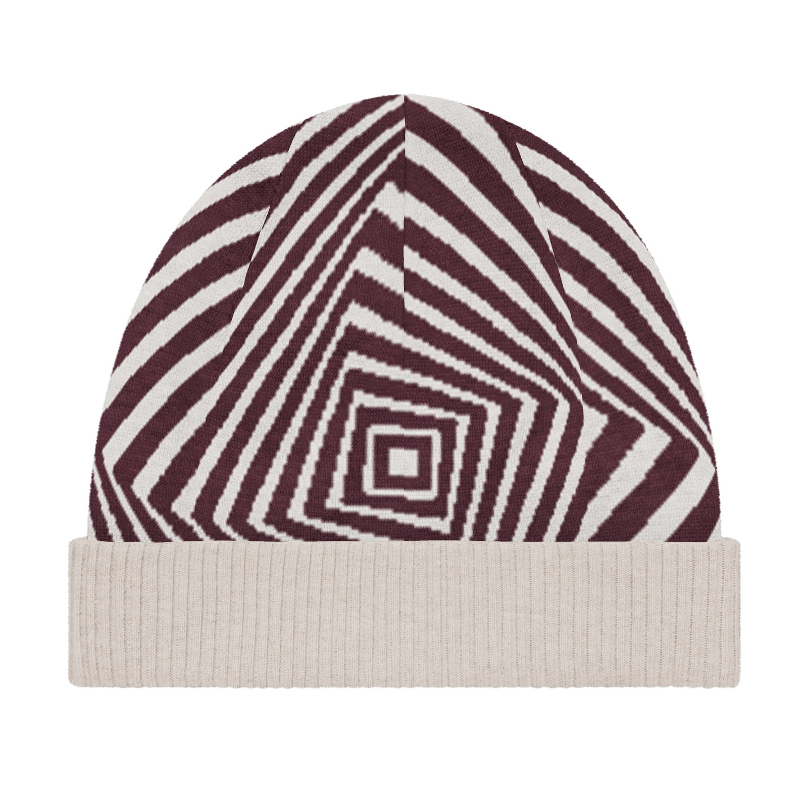 Black White Geometric Beanie Optical Illusion Hat Black White Geometric Beanie Optical Illusion Hat