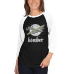 Motorhead Bomber Shirt Vintage Rock 3/4 Sleeve Top