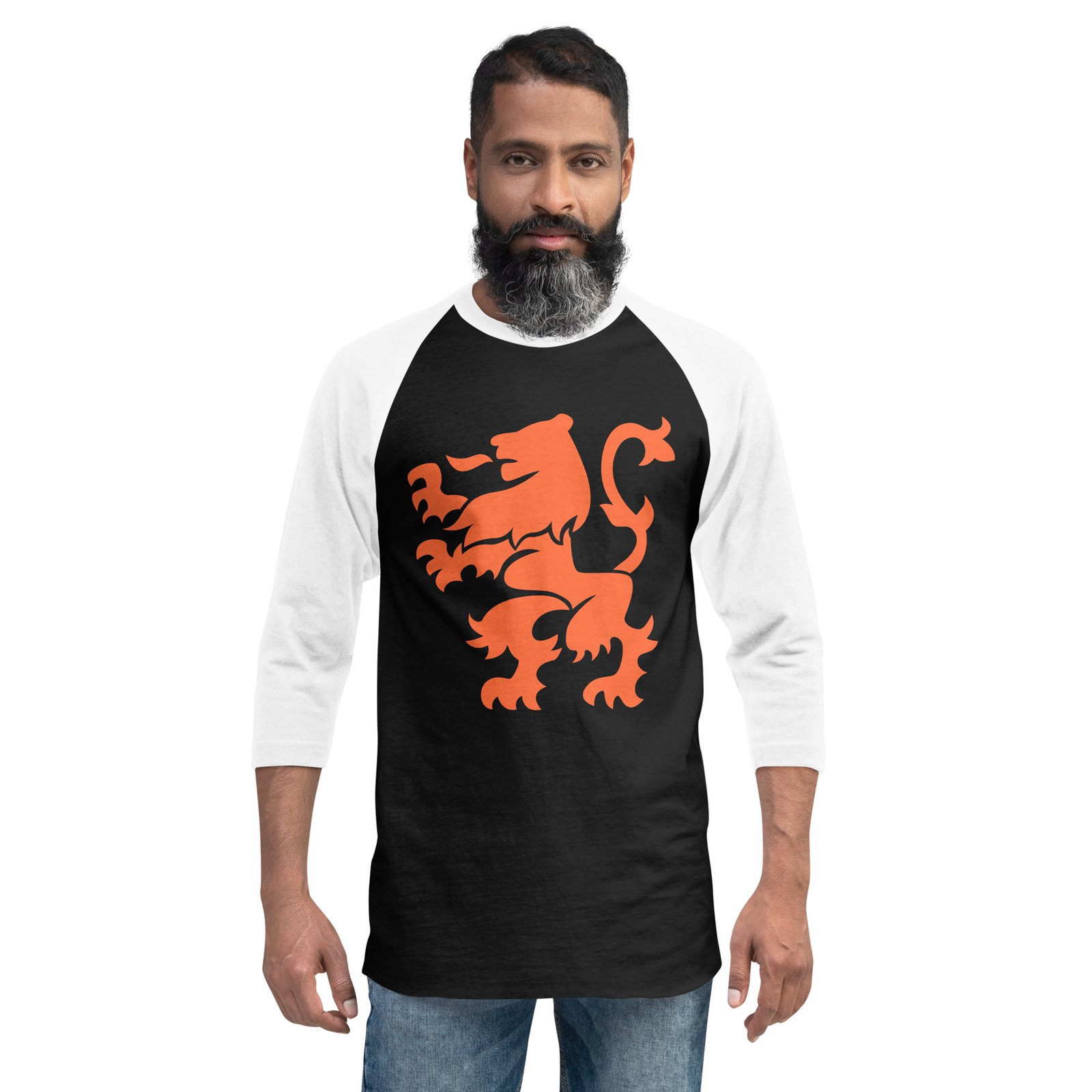 Dutch Lion Shirt Orange Netherlands 3/4 Sleeve Top Dutch Lion Shirt Orange Netherlands 3/4 Sleeve Top
