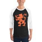 Dutch Lion Shirt Orange Netherlands 3/4 Sleeve Top
