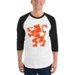 Dutch Lion Shirt Orange Netherlands 3/4 Sleeve Top