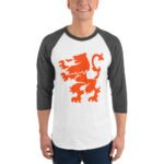Dutch Lion Shirt Orange Netherlands 3/4 Sleeve Top
