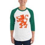 Dutch Lion Shirt - Orange Netherlands 3/4 Sleeve Top 1 Dutch Lion Shirt Orange Netherlands 3/4 Sleeve Top