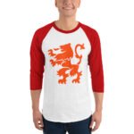 Dutch Lion Shirt Orange Netherlands 3/4 Sleeve Top