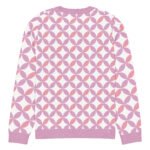 Pink Purple Scallop Sweater Pastel Crew Neck Top