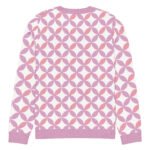 Pink Purple Scallop Sweater Pastel Crew Neck Top
