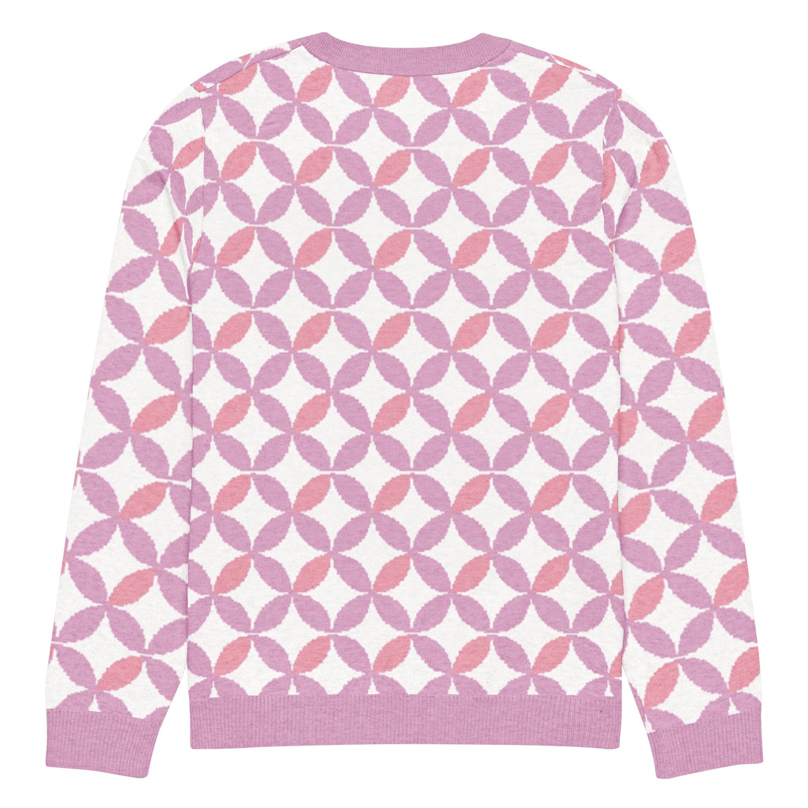 Pink Purple Scallop Sweater Pastel Crew Neck Top Pink Purple Scallop Sweater Pastel Crew Neck Top