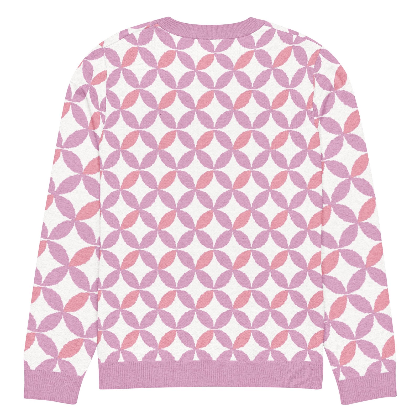 Pink Purple Scallop Sweater Pastel Crew Neck Top Pink Purple Scallop Sweater Pastel Crew Neck Top