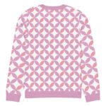 Pink Purple Scallop Sweater Pastel Crew Neck Top